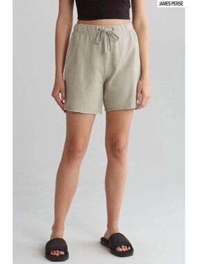 JAMES PERSE NWT FRENCH TERRY STRING PIGMENT COTTON SHORTS. SIZE 0 (XS)